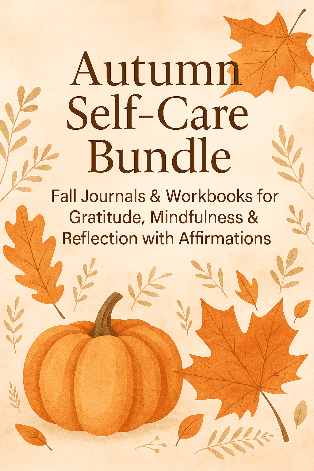 Autumn Self-Care Bundle: Fall Journals, Workbooks for Gratitude, Mindfulness & Reflection with Affirmations