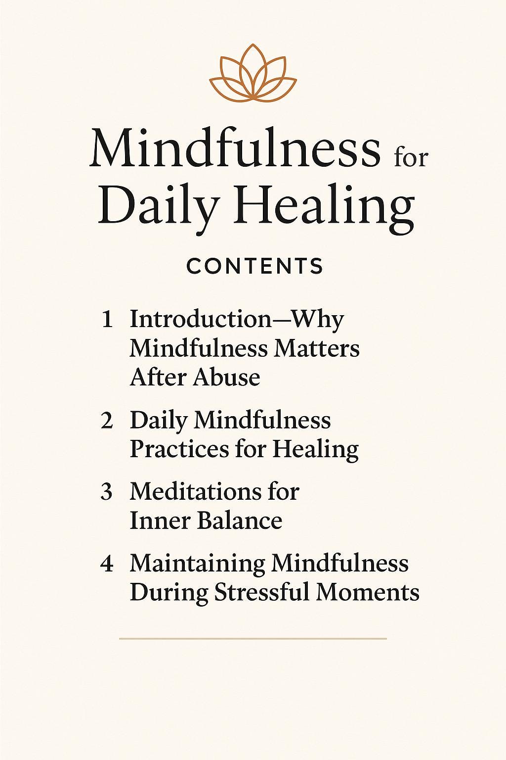 Daily Mindfulness Journal: Printable Self-Care Workbook for Inner Peace, Reflection & Healing