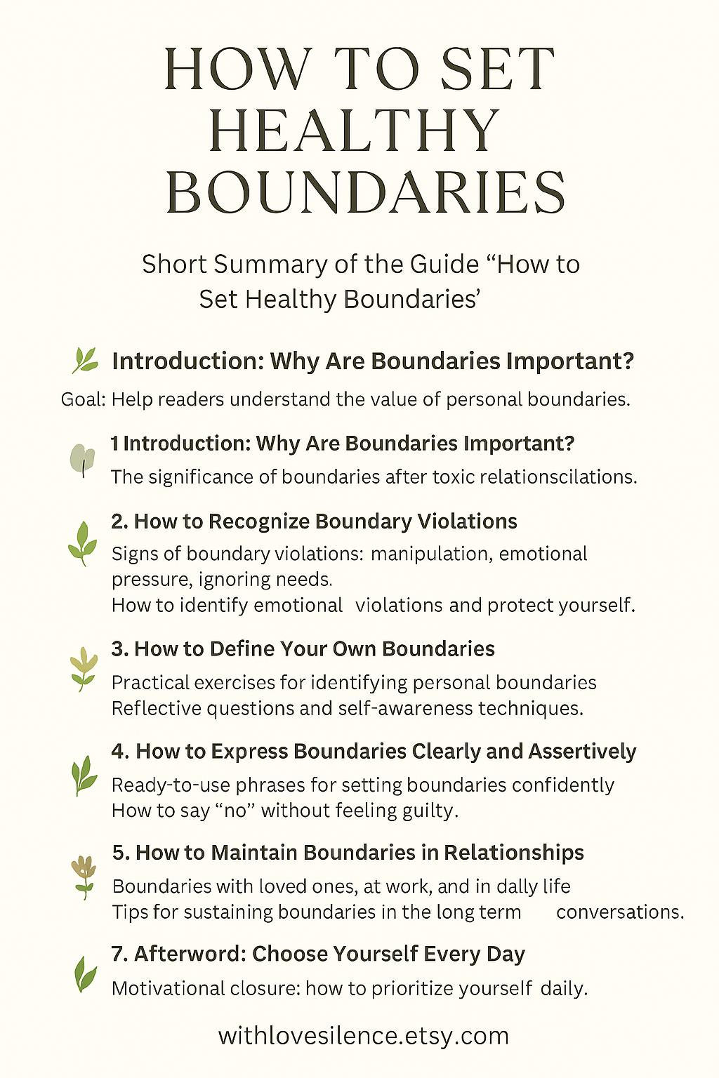 Self-Respect Workbook: Heal People-Pleasing, Set Boundaries & Reclaim Your Voice - Digital PDF Guide