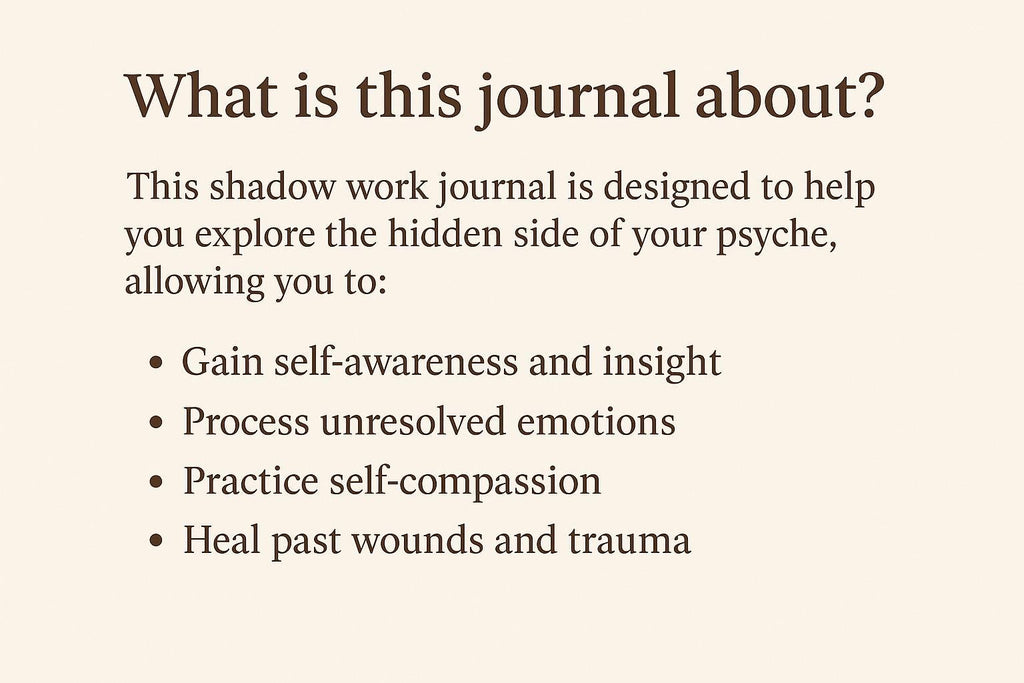 Shadow Work Reflection Journal: Mini Self-Healing Printable PDF for Inner Growth and Emotional Discovery