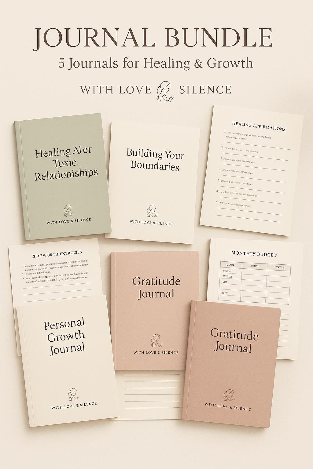 5-Step Soul Journey: Printable Self-Care Journal for Inner Peace & Emotional Wellness