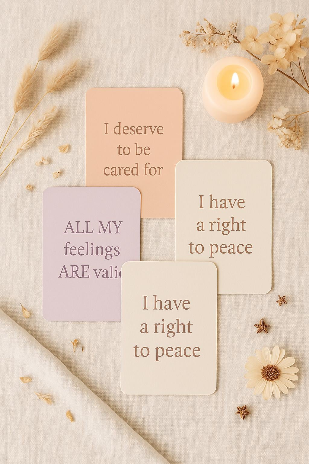 Empowering Printable Affirmation Cards: Self-Love & Mental Health Support for Women (15 PDF)