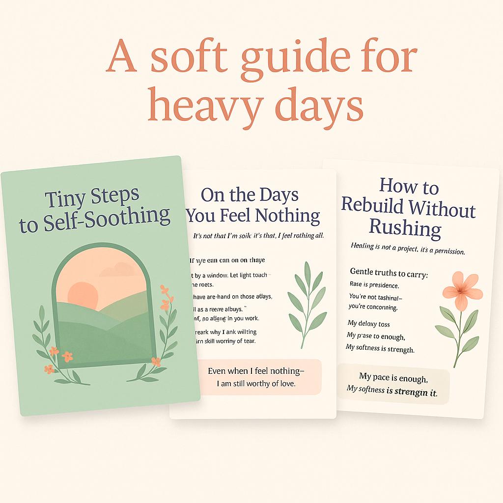 Printable Self-Soothing Guide: Emotional Support Techniques for Beginners' Mental Health & Inner Peace