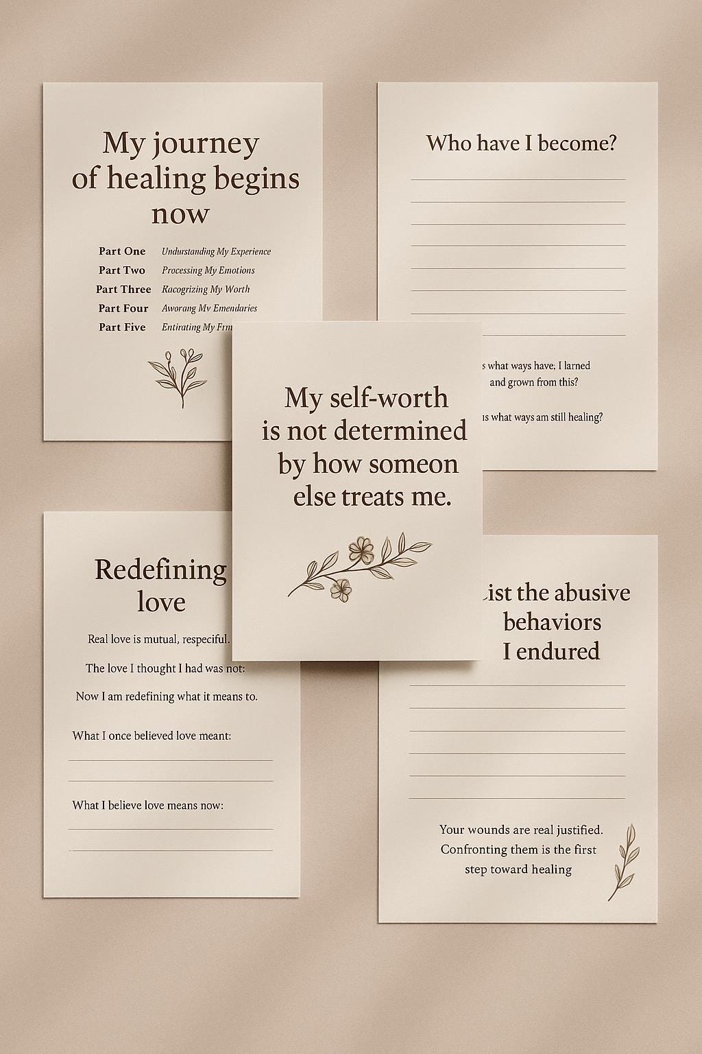 Narcissistic Abuse Recovery Journal: Printable Workbook for Women's Healing, Self-Validation & Emotional Support