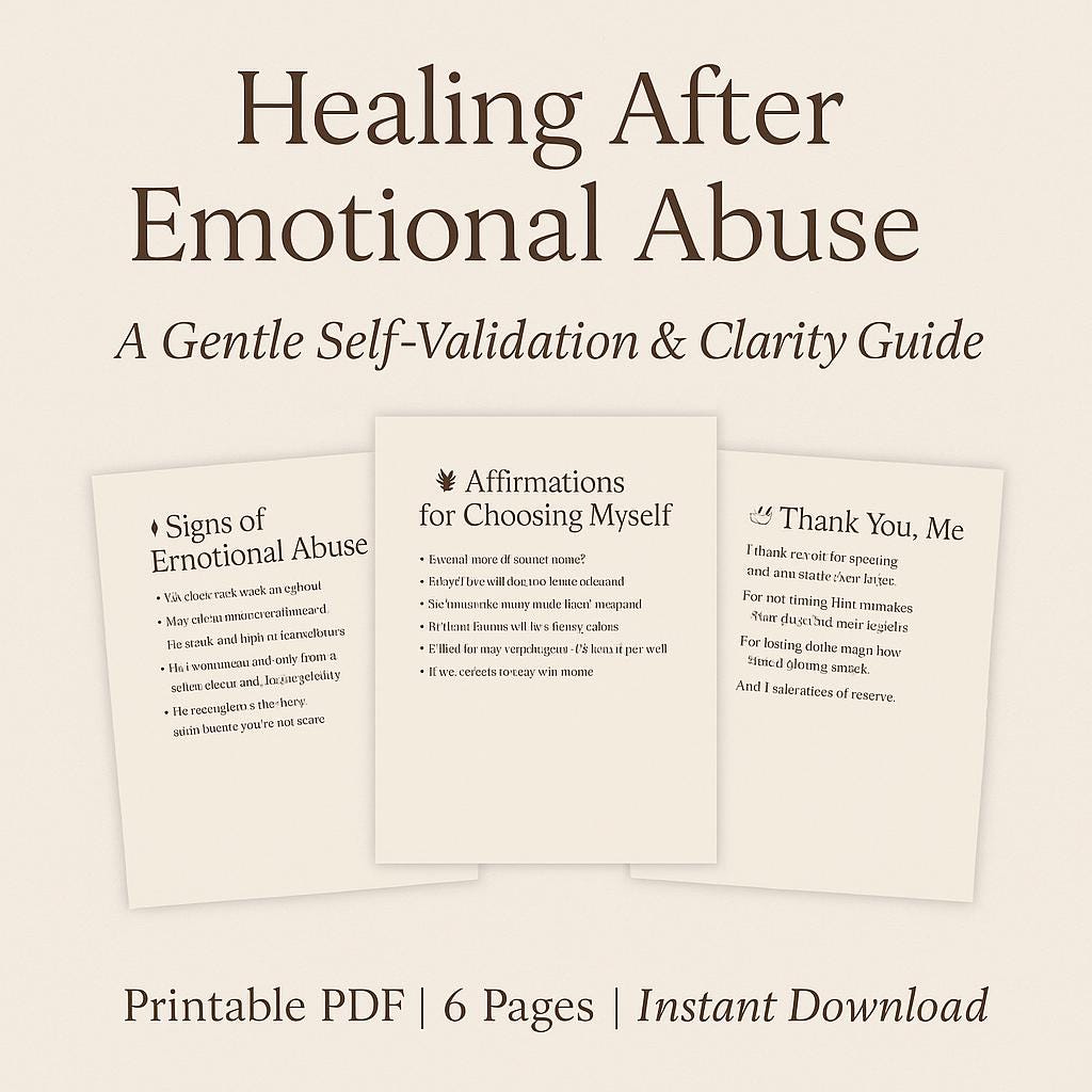 Self-Validation Workbook: Rebuilding Confidence After Difficult Relationships | Printable PDF Guide