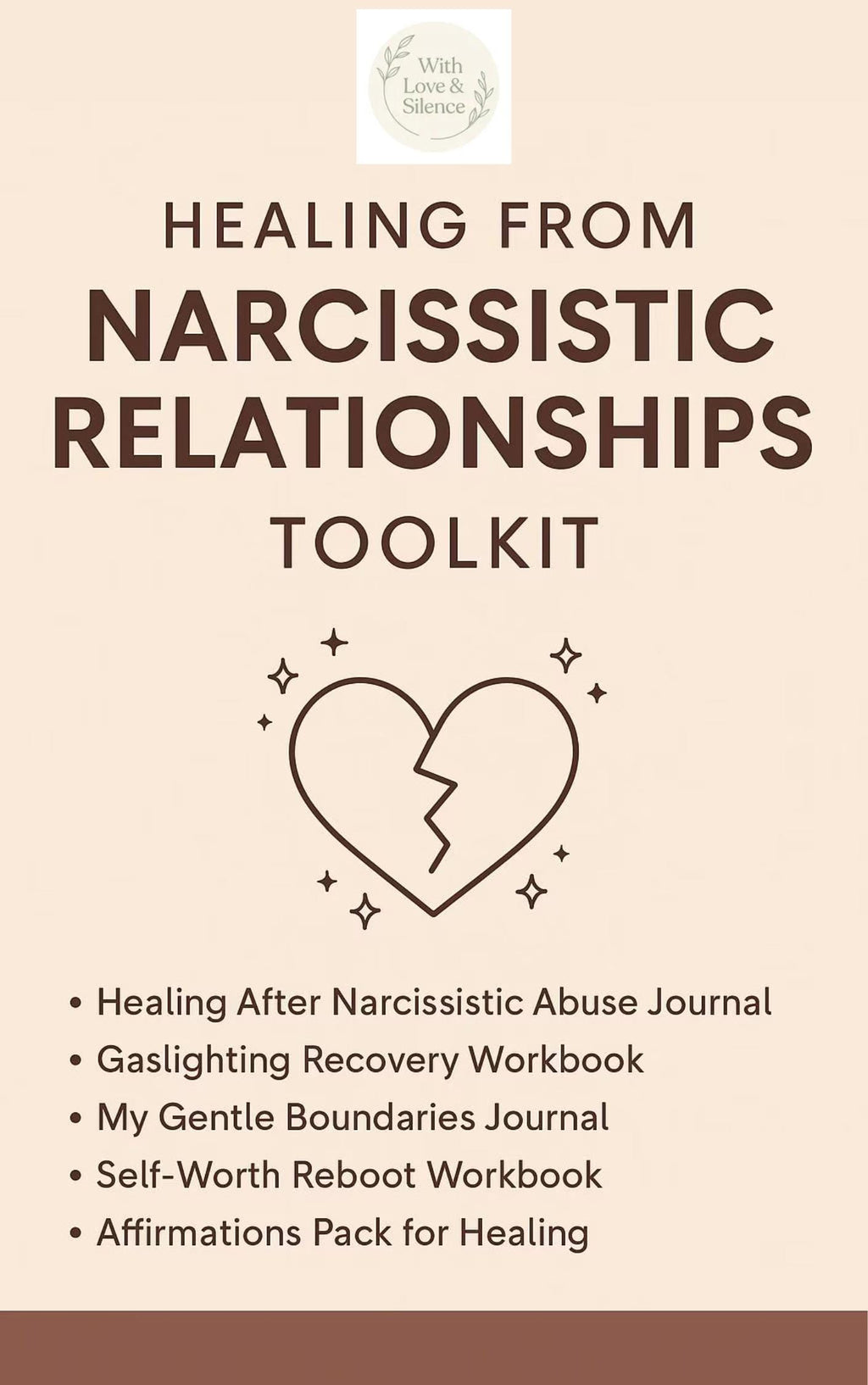 Narcissistic Abuse Recovery Journal: Printable Trauma Healing Toolkit for Self-Care and Emotional Growth