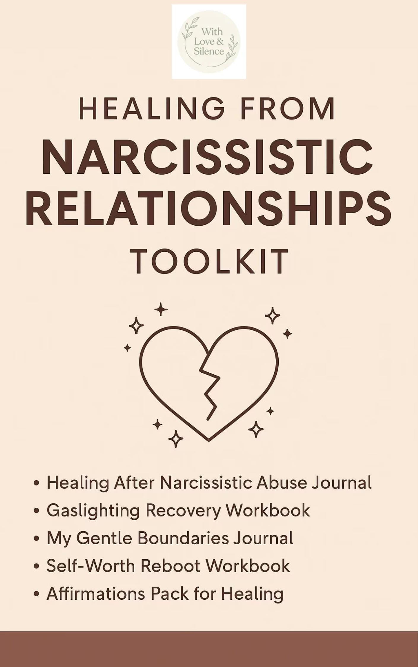 Narcissistic Abuse Recovery Journal: Printable Trauma Healing Toolkit for Self-Care and Emotional Growth