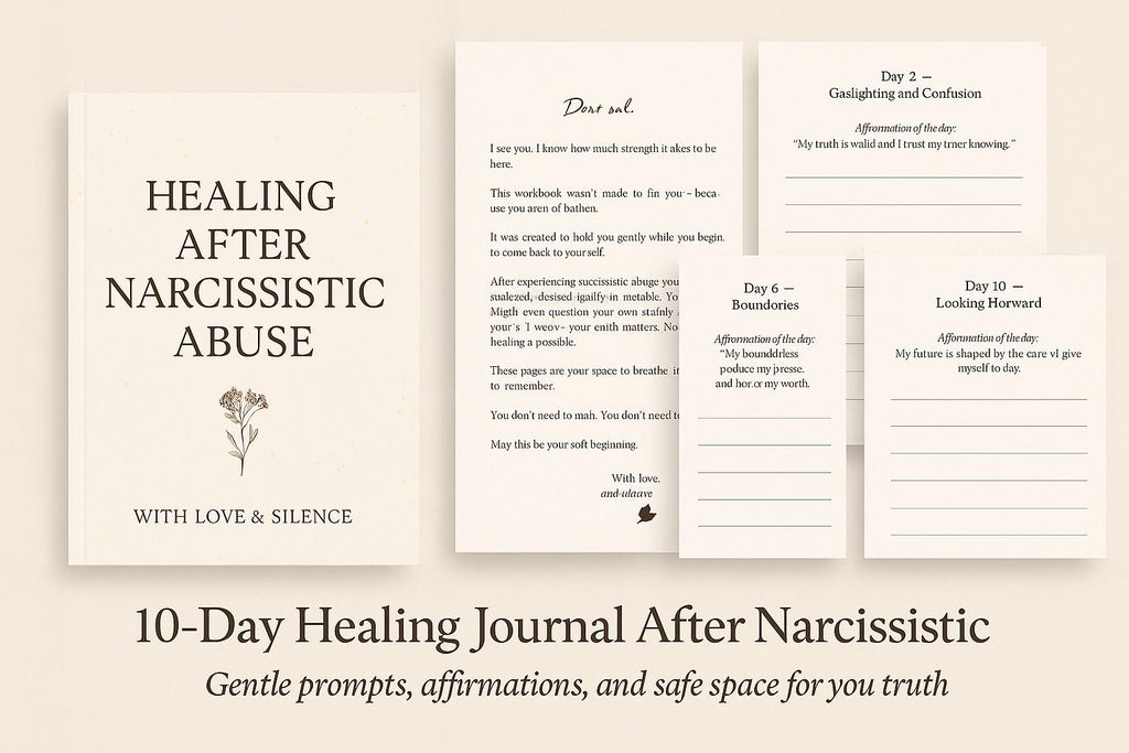 Healing Workbook After Narcissistic Abuse – 10-Day Emotional Recovery Journal for Women | Printable PDF