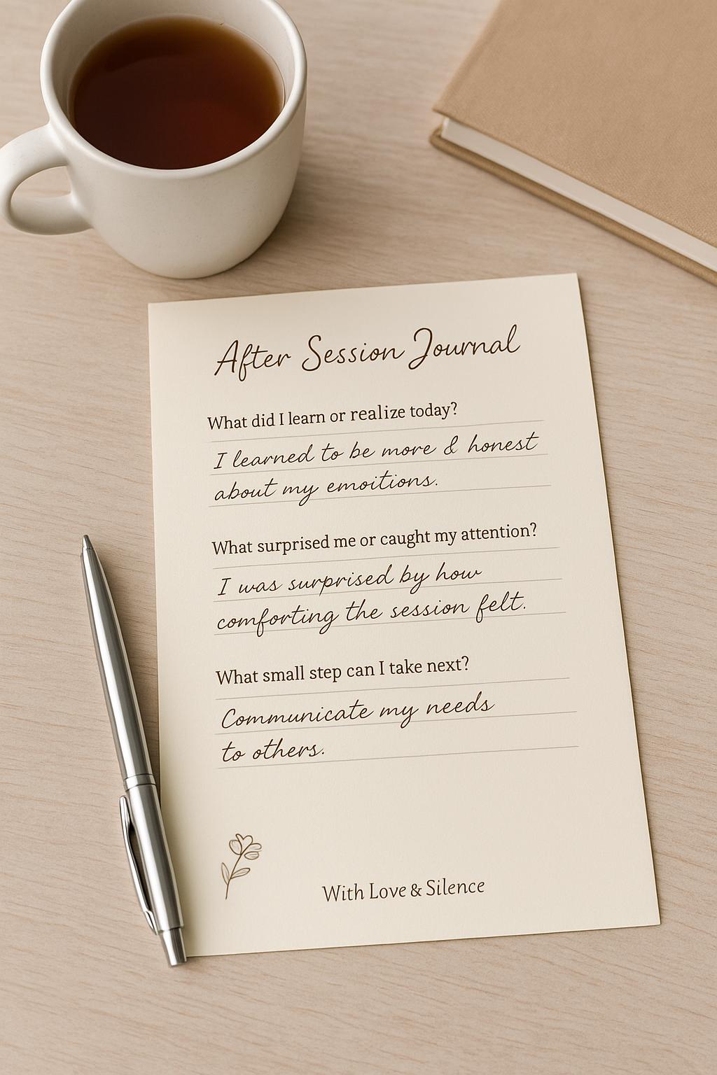 Printable Therapy Session Worksheets: Mental Health Counseling Tools & Self-Reflection Journal PDF