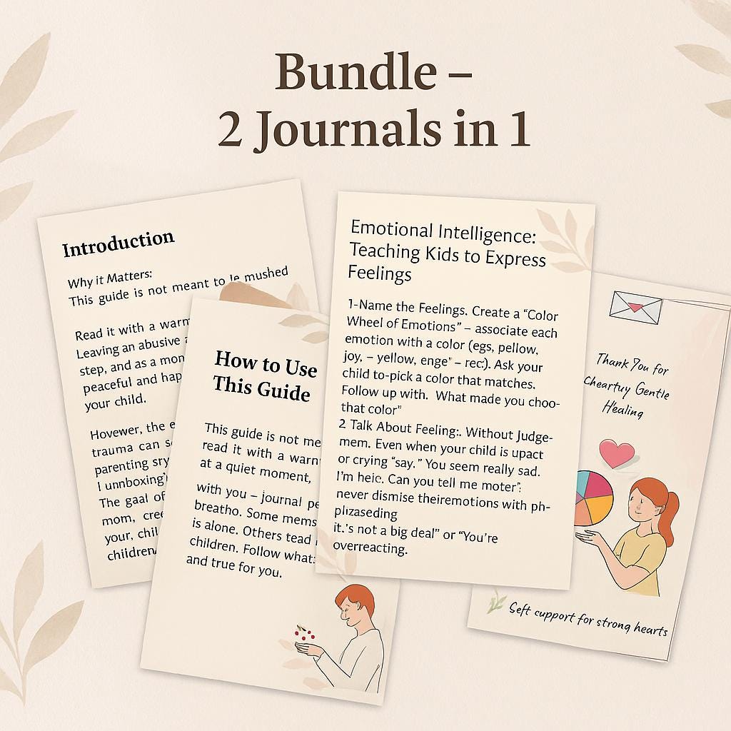 Healing & Emotional Clarity Bundle: Narcissistic Abuse Recovery | Daily Check-In Journals