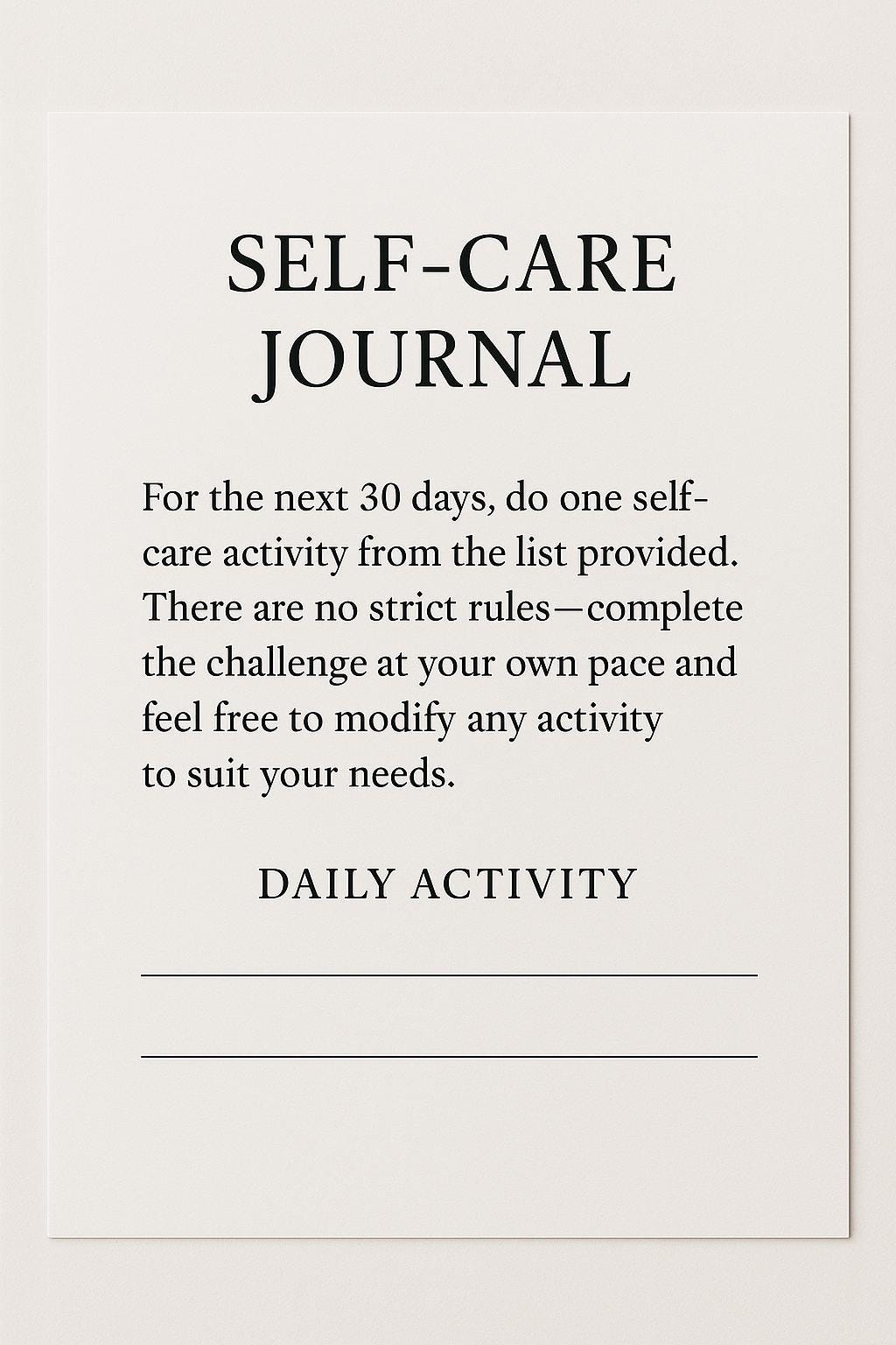 30-Day Mindfulness Journal: Daily Gratitude, Self-Care | Reflection PDF for Stress Relief & Mental Wellness