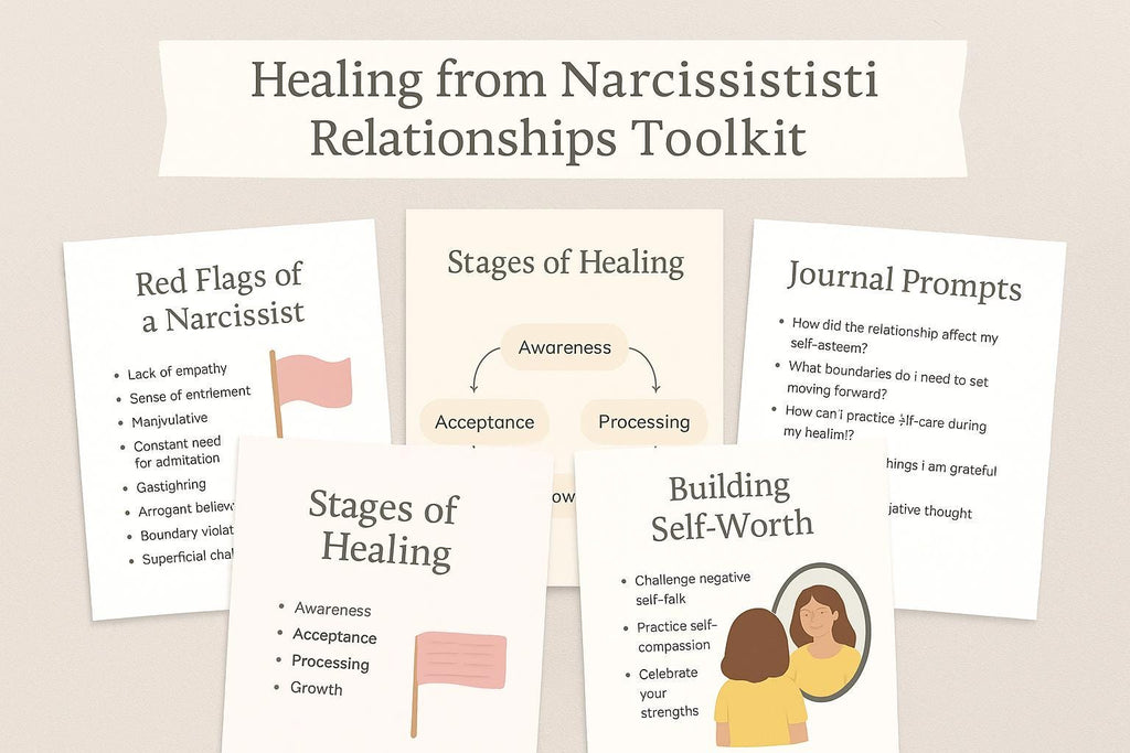 Narcissistic Abuse Recovery Journal: Printable Trauma Healing Toolkit for Self-Care and Emotional Growth