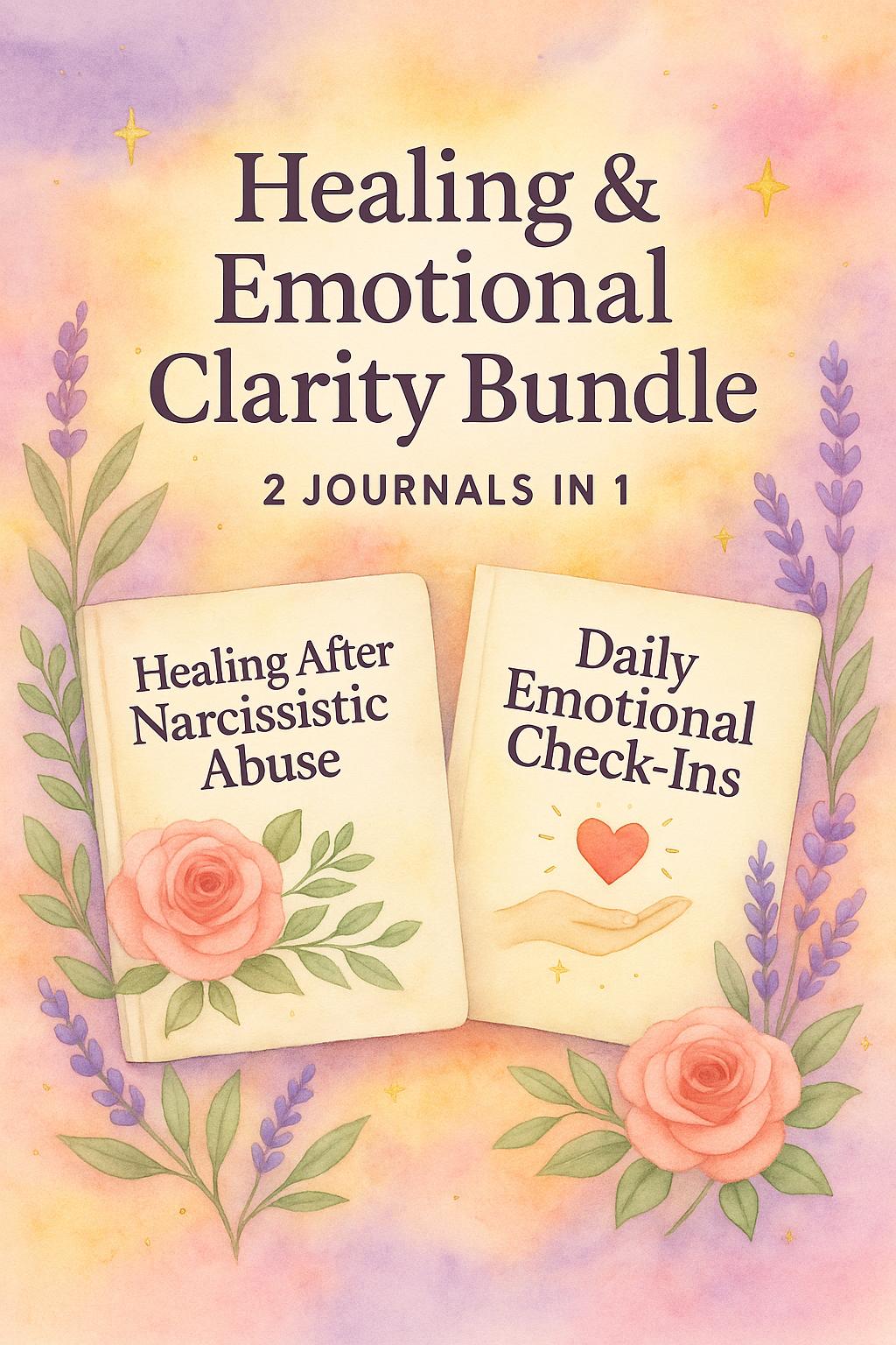 Healing & Emotional Clarity Bundle: Narcissistic Abuse Recovery | Daily Check-In Journals