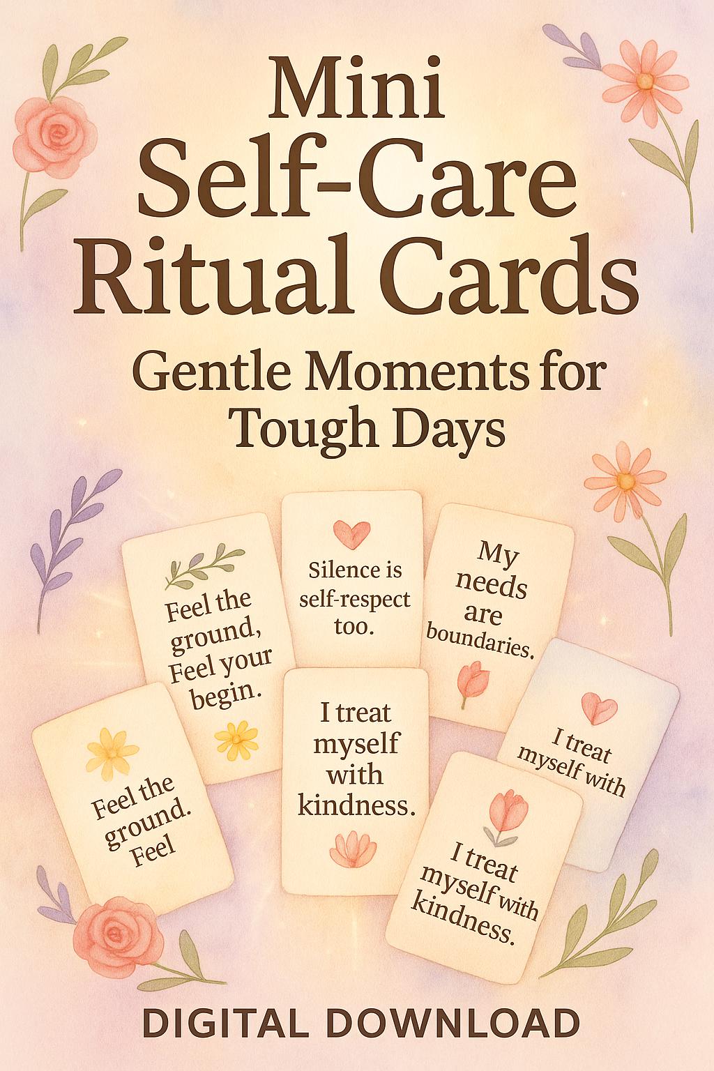 Empowering Women's Self-Care Affirmation Cards: Printable PDF for Mental Wellness & Mindfulness
