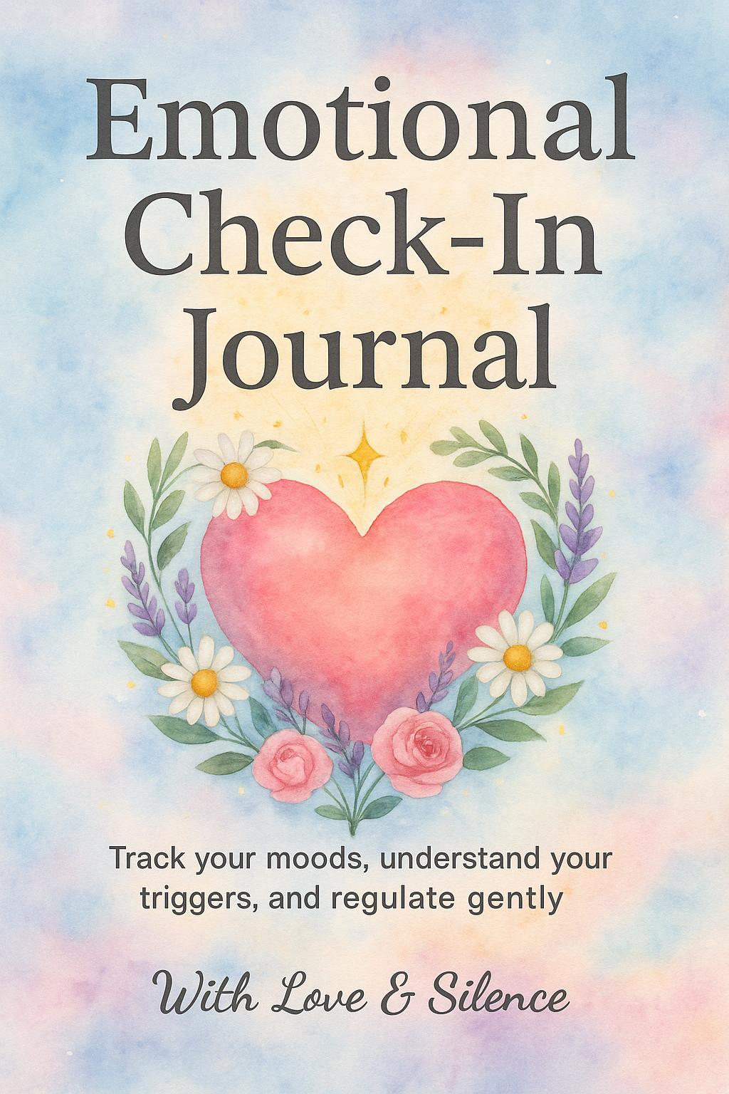 Daily Emotional Check-In Journal: Digital PDF Mood Tracker | Reflection Gift for Self-Care & Wellness