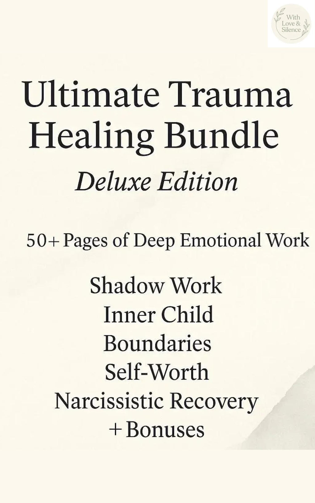 Comprehensive Trauma Recovery Kit: Digital Self-Healing Journals, Therapy Worksheets & Printable PDFs