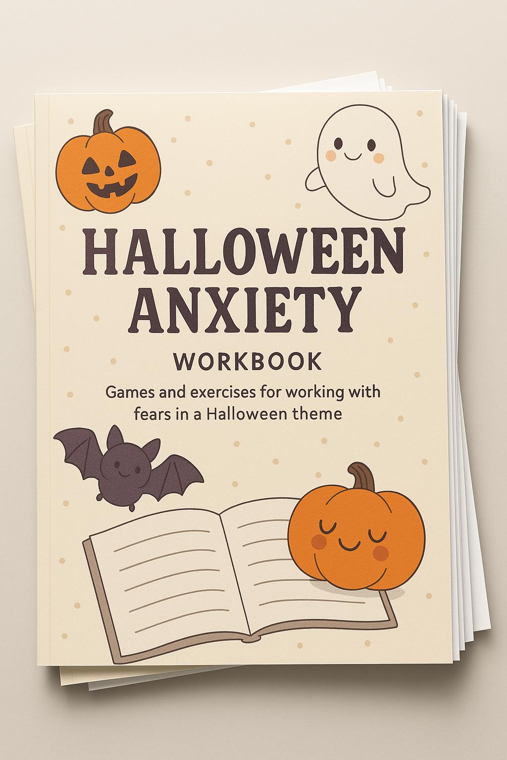 Halloween Anxiety Workbook: Fun Themed Exercises to Overcome Fears - Printable PDF Activity Journal