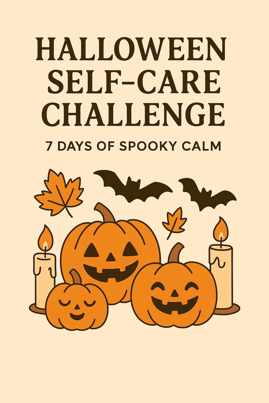 Spooky 7-Day Halloween Self-Care Challenge: Printable Wellness Journal for Mindful Reflection