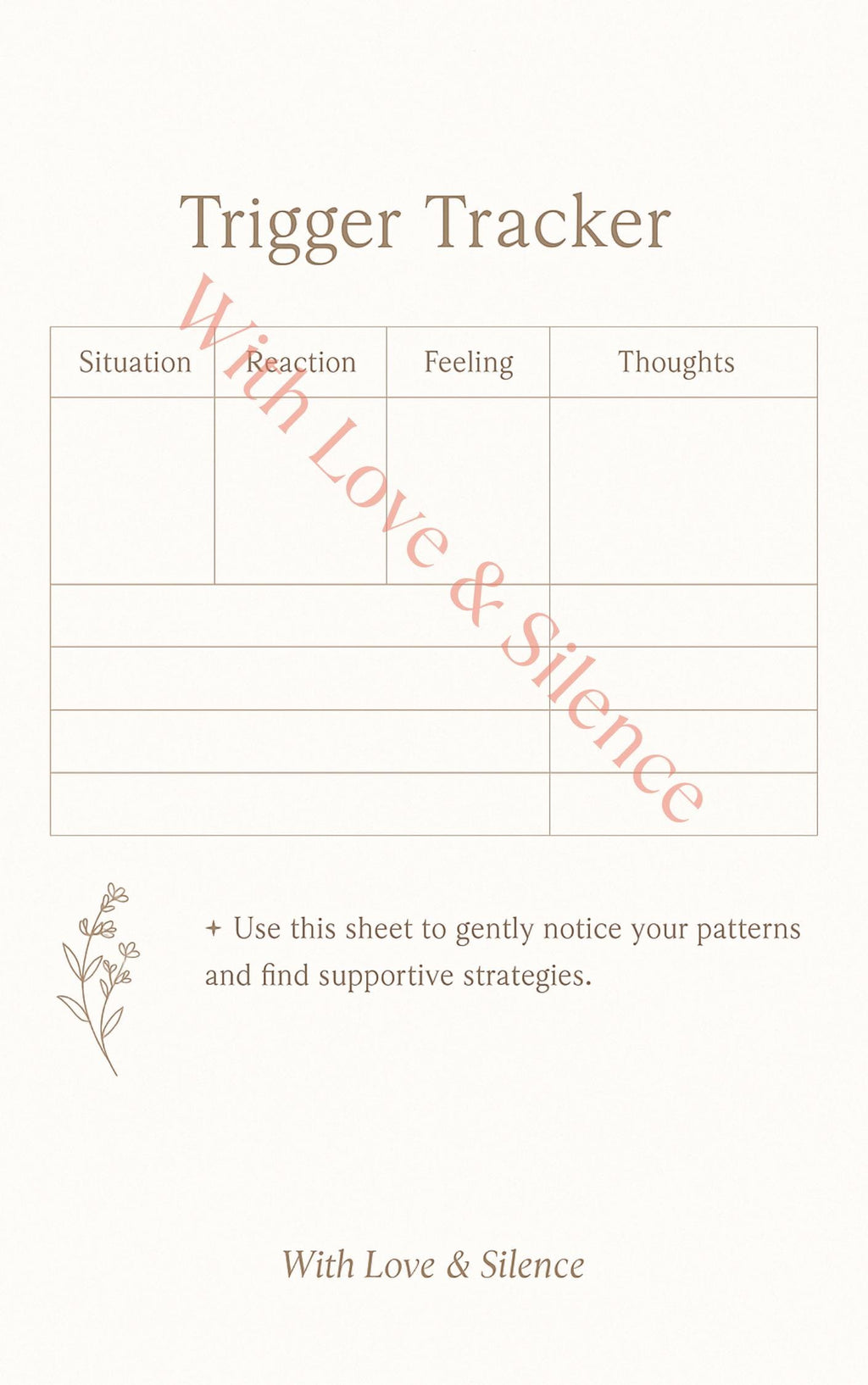 Printable Therapy Session Worksheets: Mental Health Counseling Tools & Self-Reflection Journal PDF