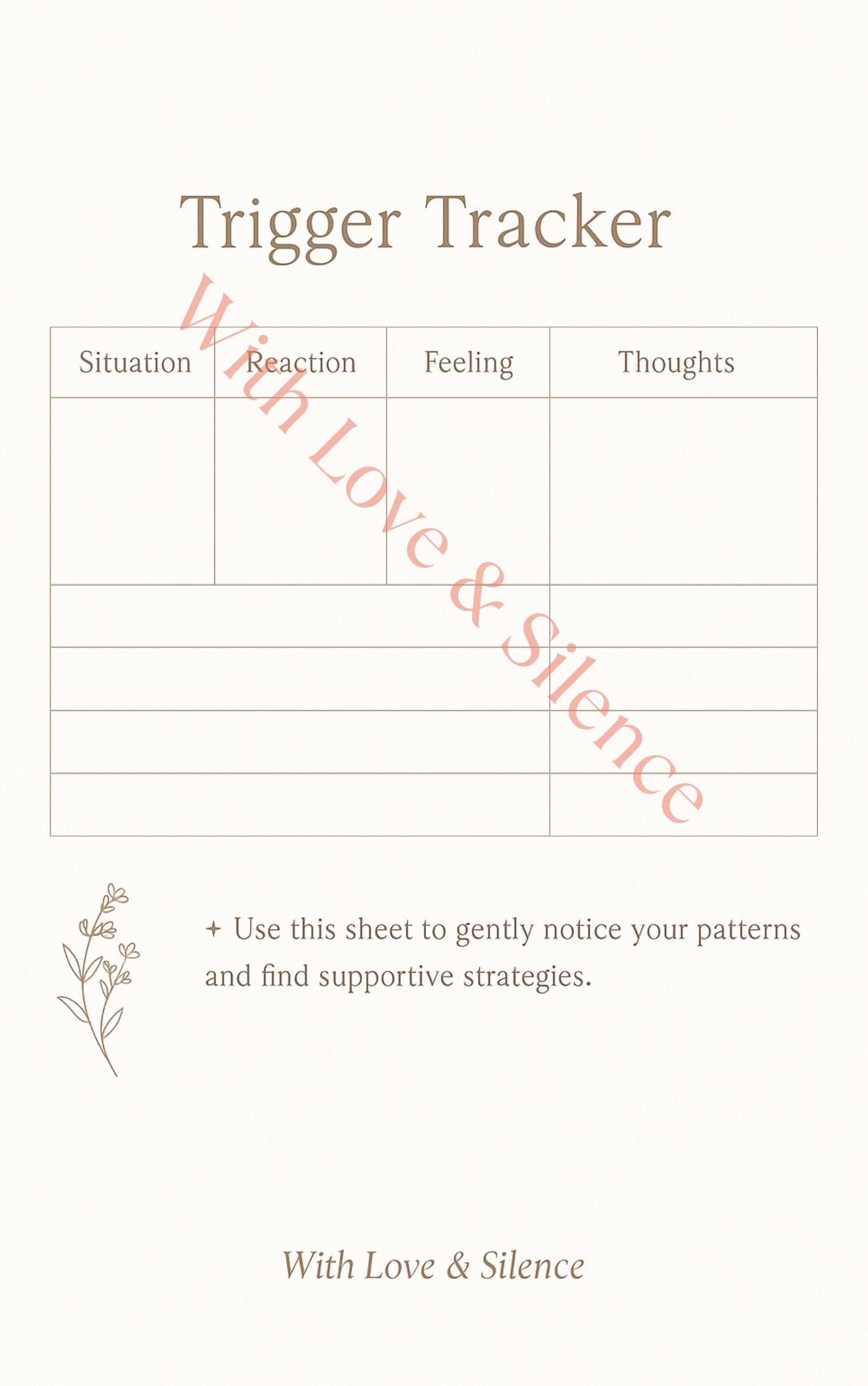 Printable Therapy Session Worksheets: Mental Health Counseling Tools & Self-Reflection Journal PDF