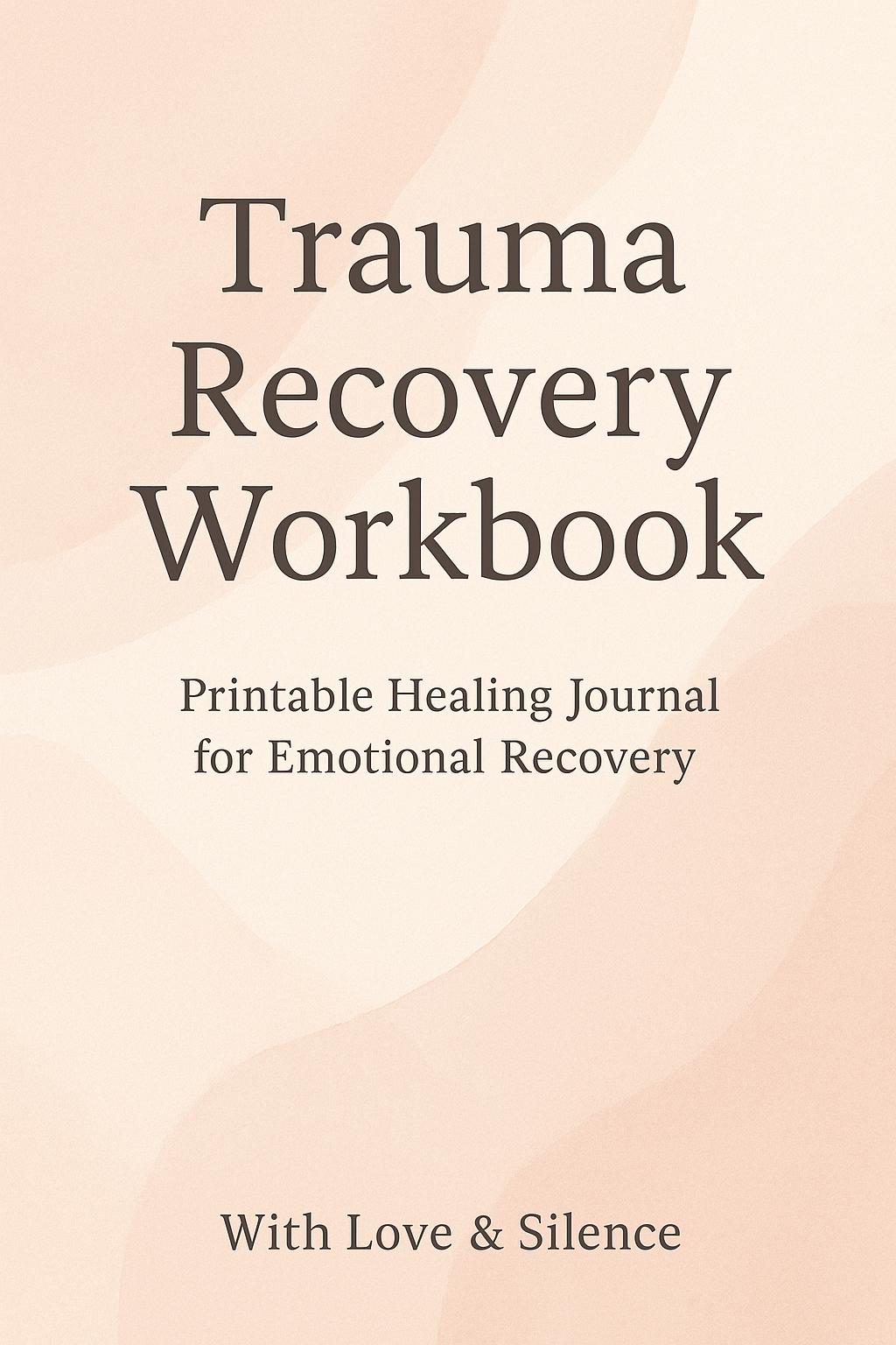Healing Journey: Trauma Recovery Workbook & Self-Therapy Guide PDF | Printable Journal for Emotional Wellness