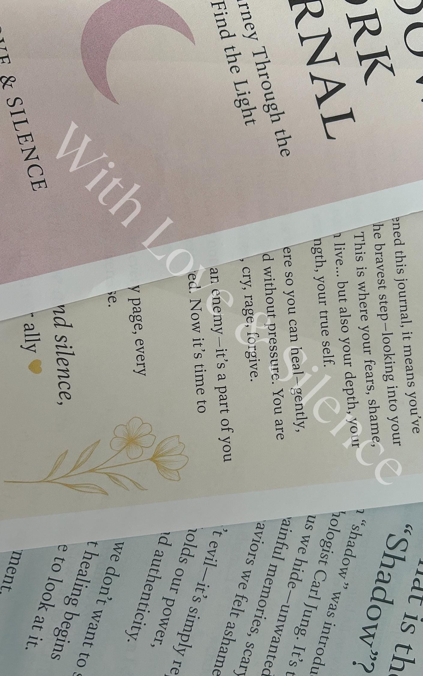 Shadow Work Reflection Journal: Mini Self-Healing Printable PDF for Inner Growth and Emotional Discovery