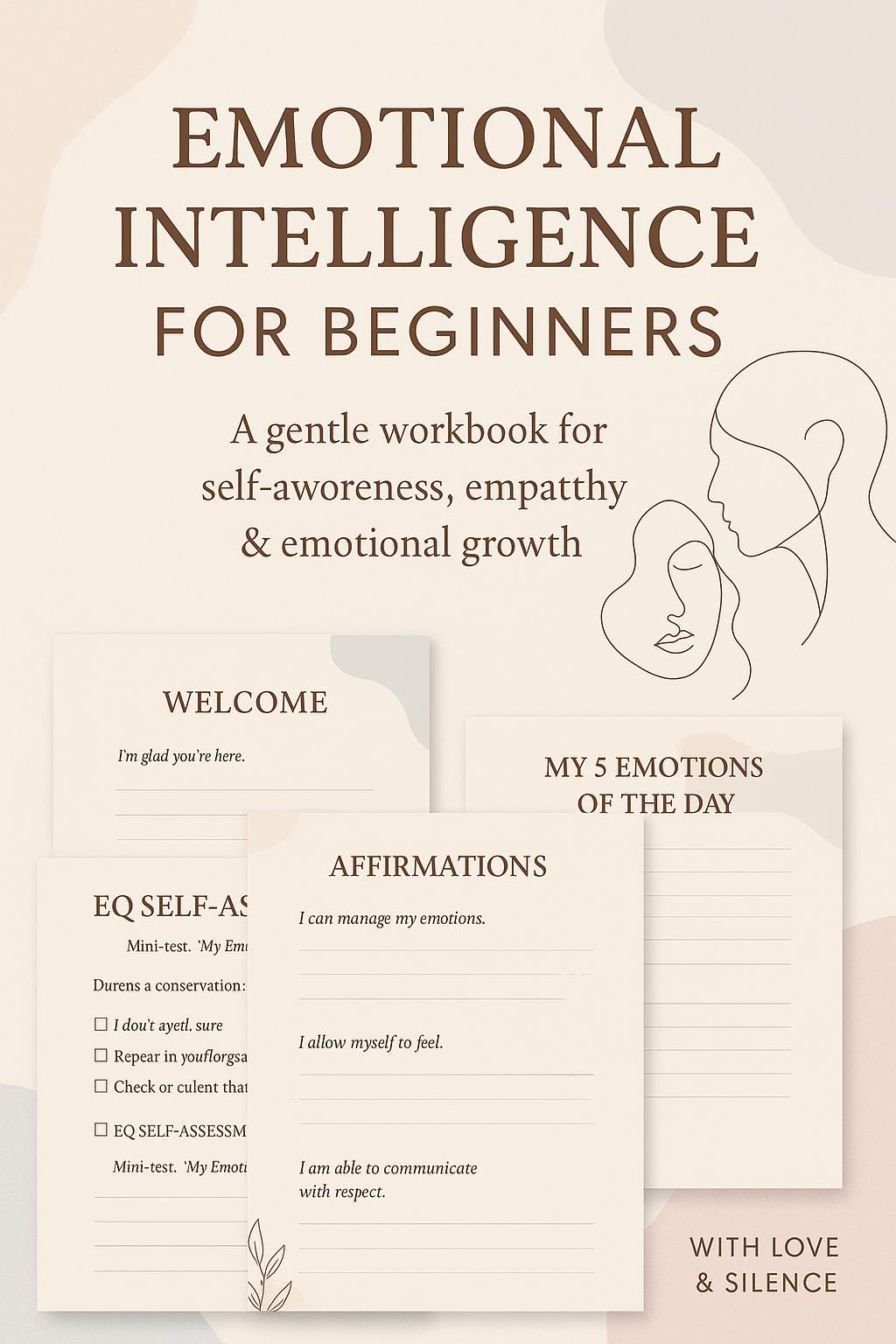 Emotional Intelligence Workbook: Self-Awareness, Empathy & Confidence Journal | EQ Self-Help PDF