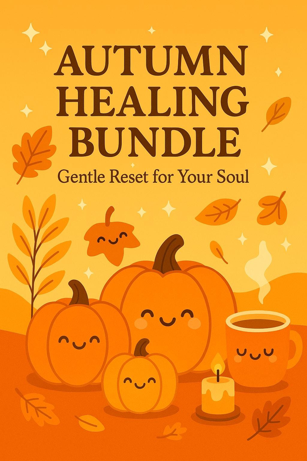 Autumn Healing Bundle: Mindfulness Journals, Shadow Work, Self-Care Cards & Emotional Check-In PDF
