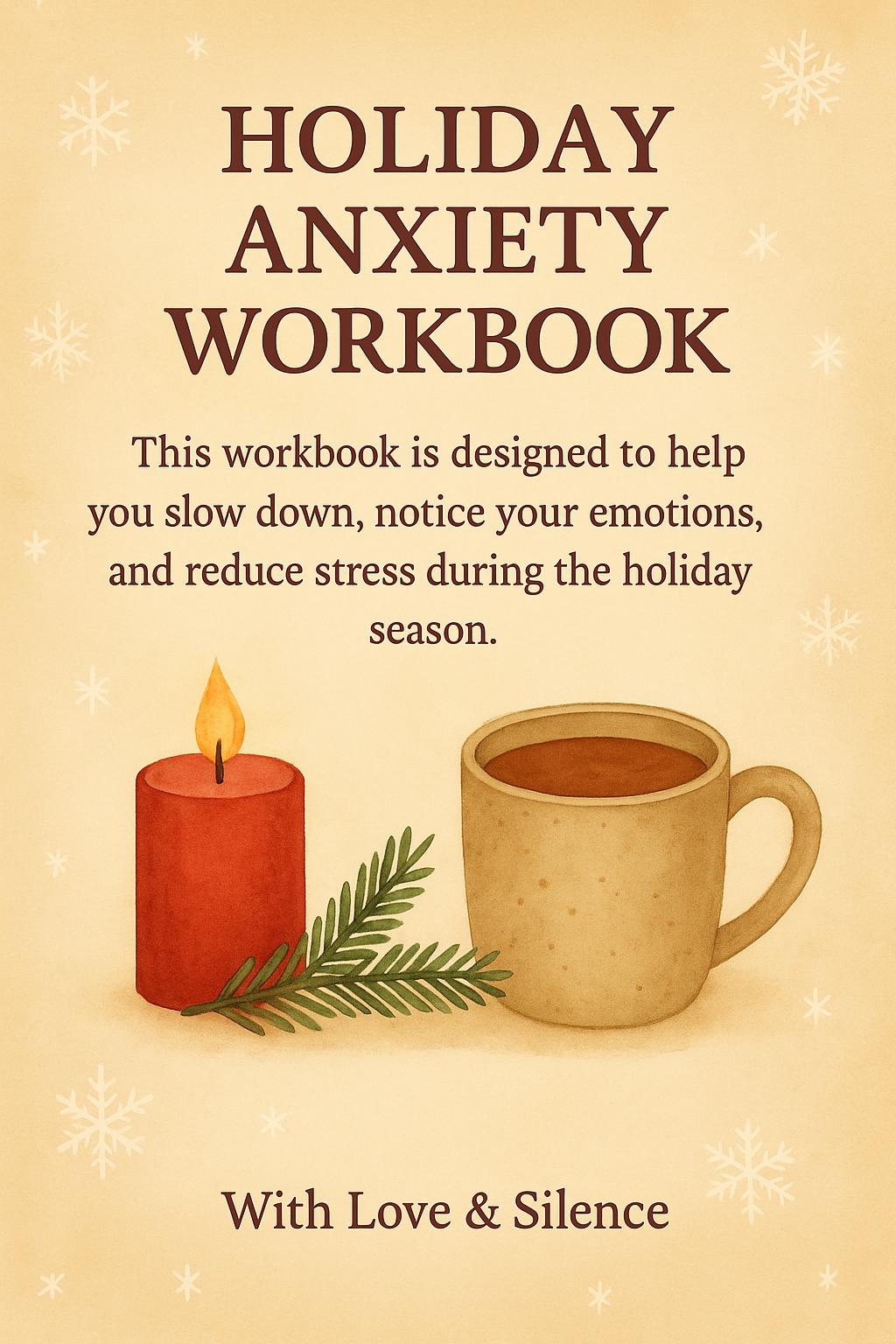 Holiday Anxiety Workbook | Printable Journal for Stress Relief, Self-Care & Calm Holidays (PDF Download)