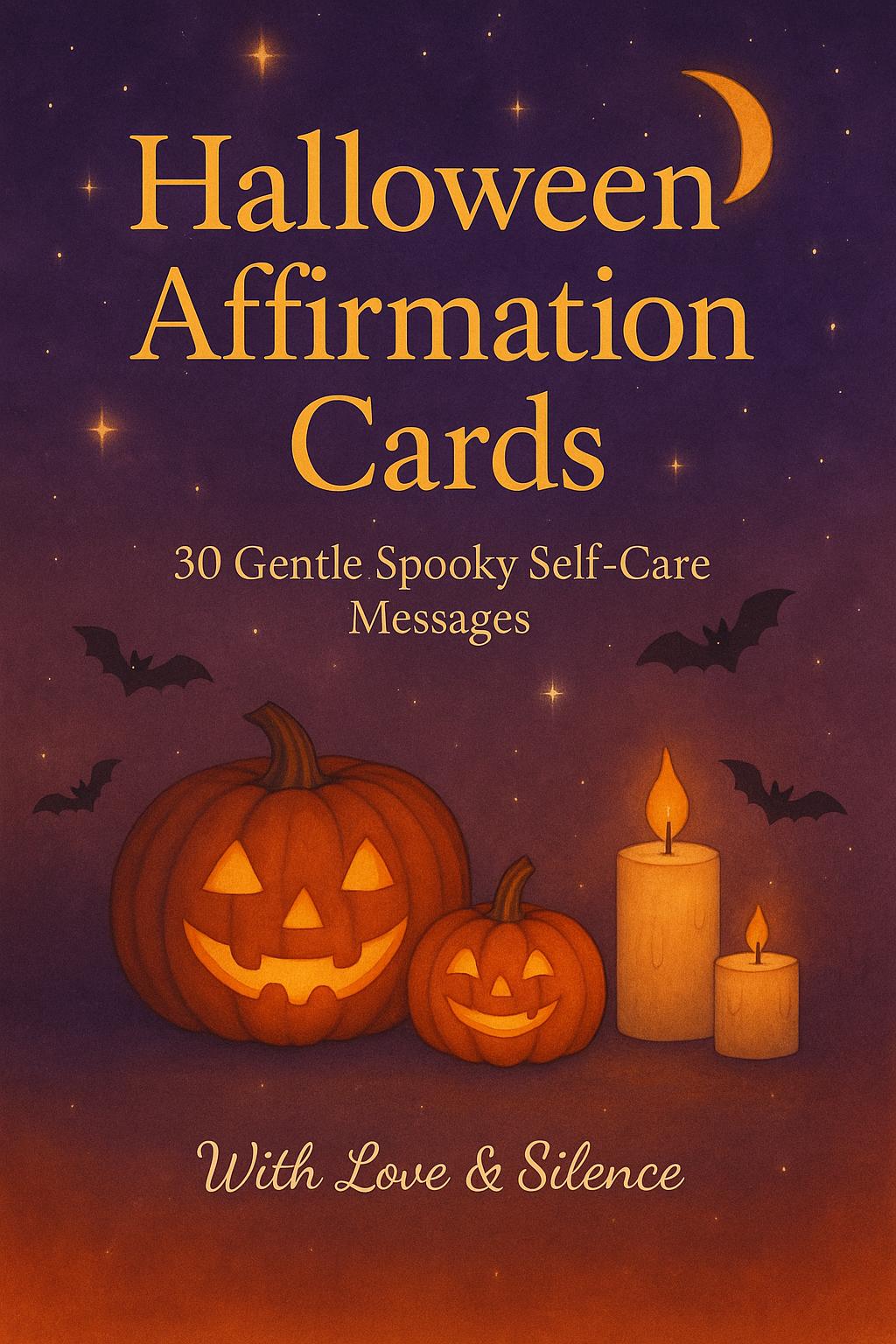 Halloween Affirmation Cards: 30 Spooky Self-Care Printables for Shadow Work & Gentle Healing