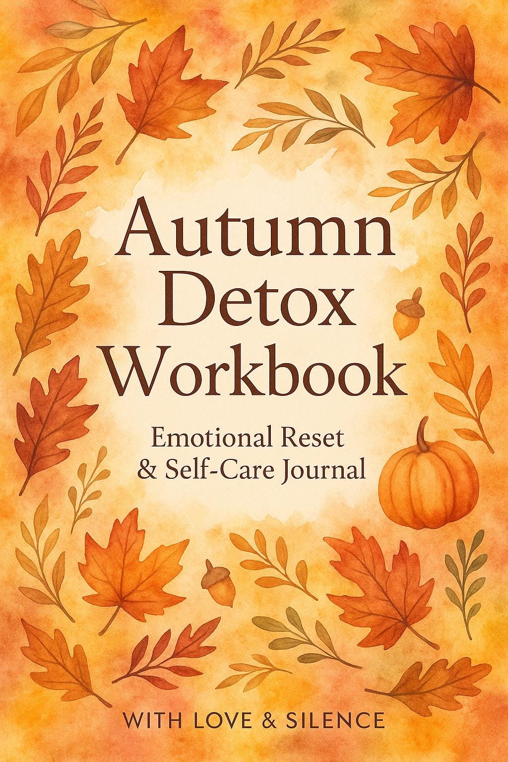 Autumn Detox Workbook: Fall Self-Care Journal for Emotional Reset & Mind Cleansing (15 Page PDF)