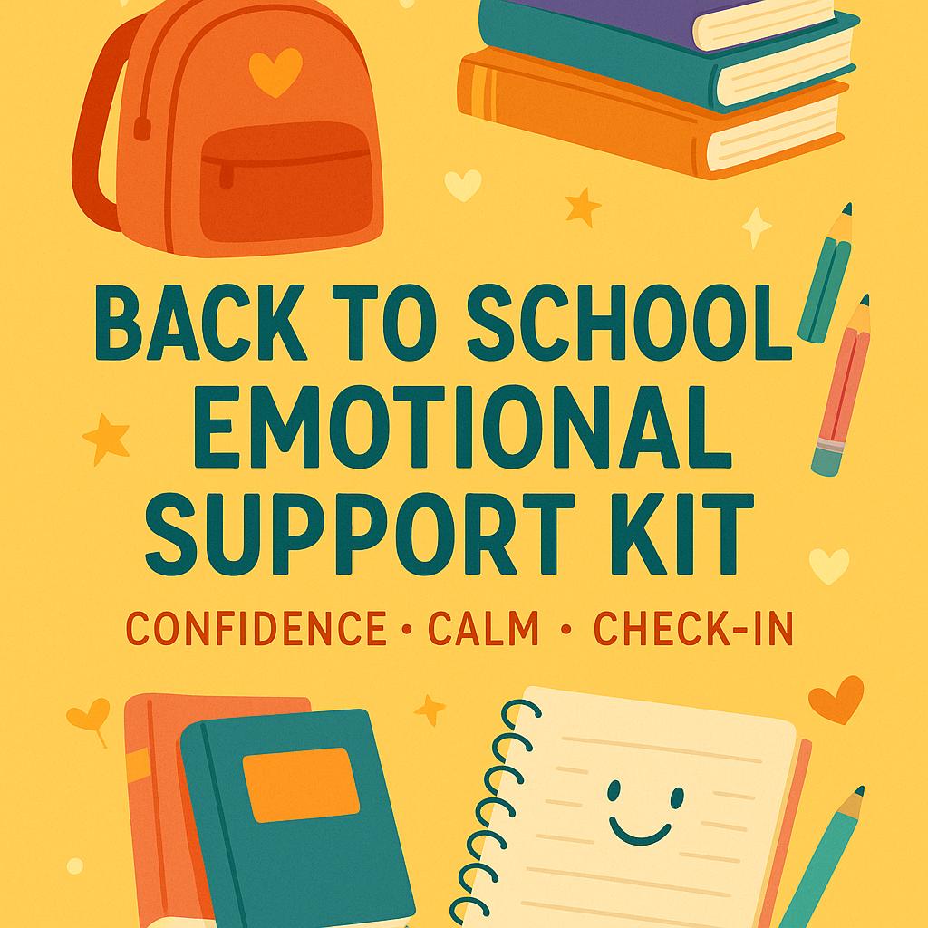 Teen Emotional Wellness Kit: Anxiety Journal, Confidence Boosters & Check-In PDF for Back to School