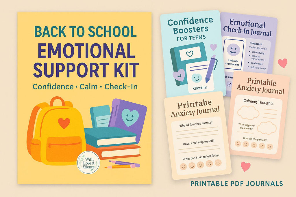 Teen Emotional Wellness Kit: Anxiety Journal, Confidence Boosters & Check-In PDF for Back to School