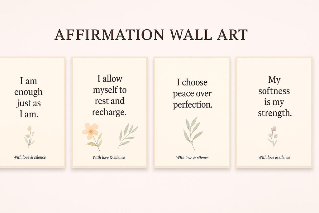 Printable Affirmation Wall Art | Positive Quote Posters | Minimalist Self-Care Prints | Digital Download (A4/A5)