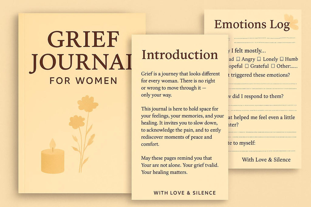 Grief Healing Journal for Women | Printable Self-Care Workbook | Guided Prompts, Memory Pages & Affirmations PDF