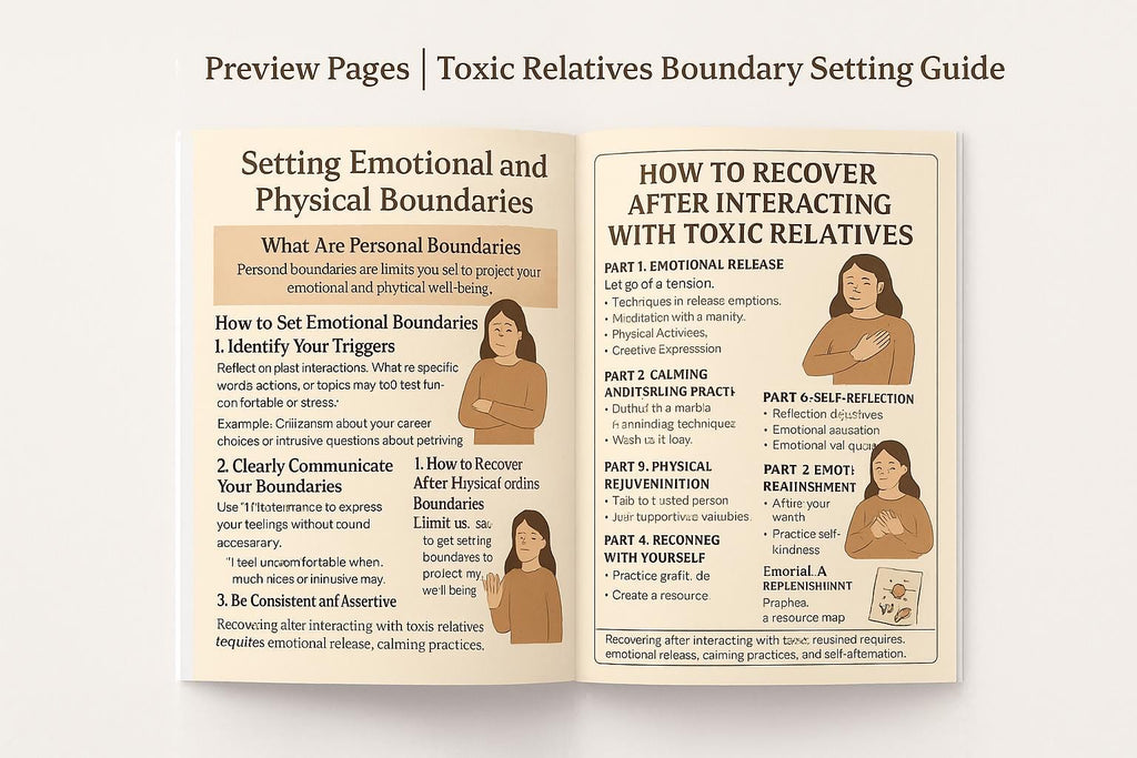 Toxic Relatives Boundary Setting Guide: Scripts & Emotional Protection Strategies PDF Workbook