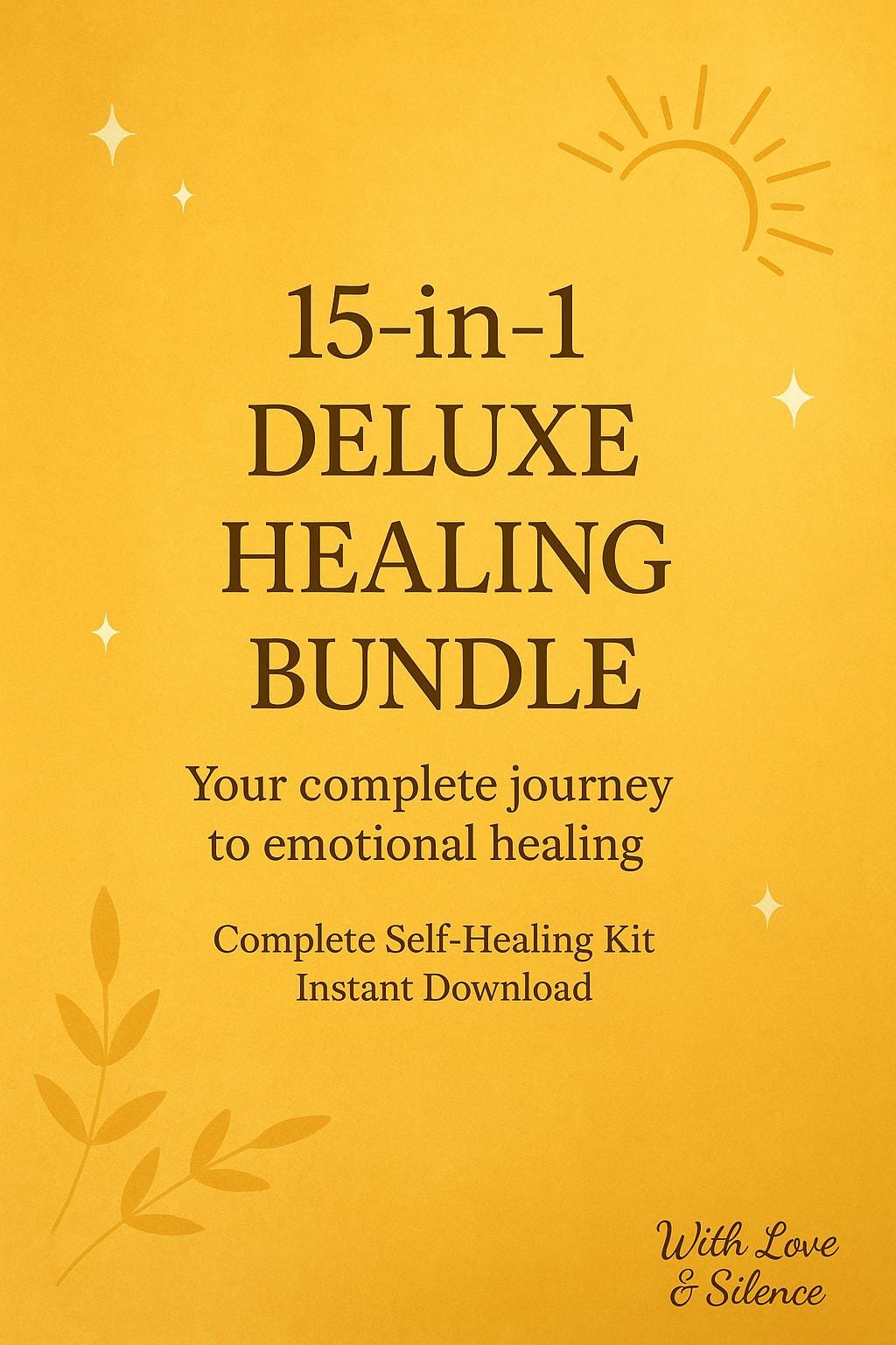 15-in-1 Digital Self-Healing Bundle: Printable Journals, Therapy Worksheets & Recovery Workbooks