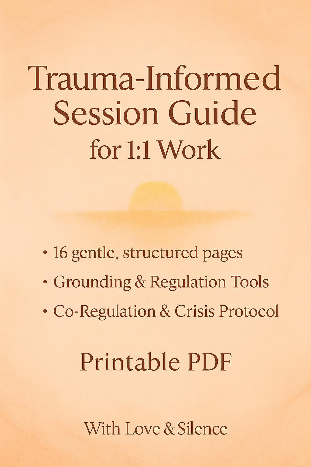 Printable Therapy Session Guide | Trauma-Informed Flow for Coaches & Healers | PDF Toolkit